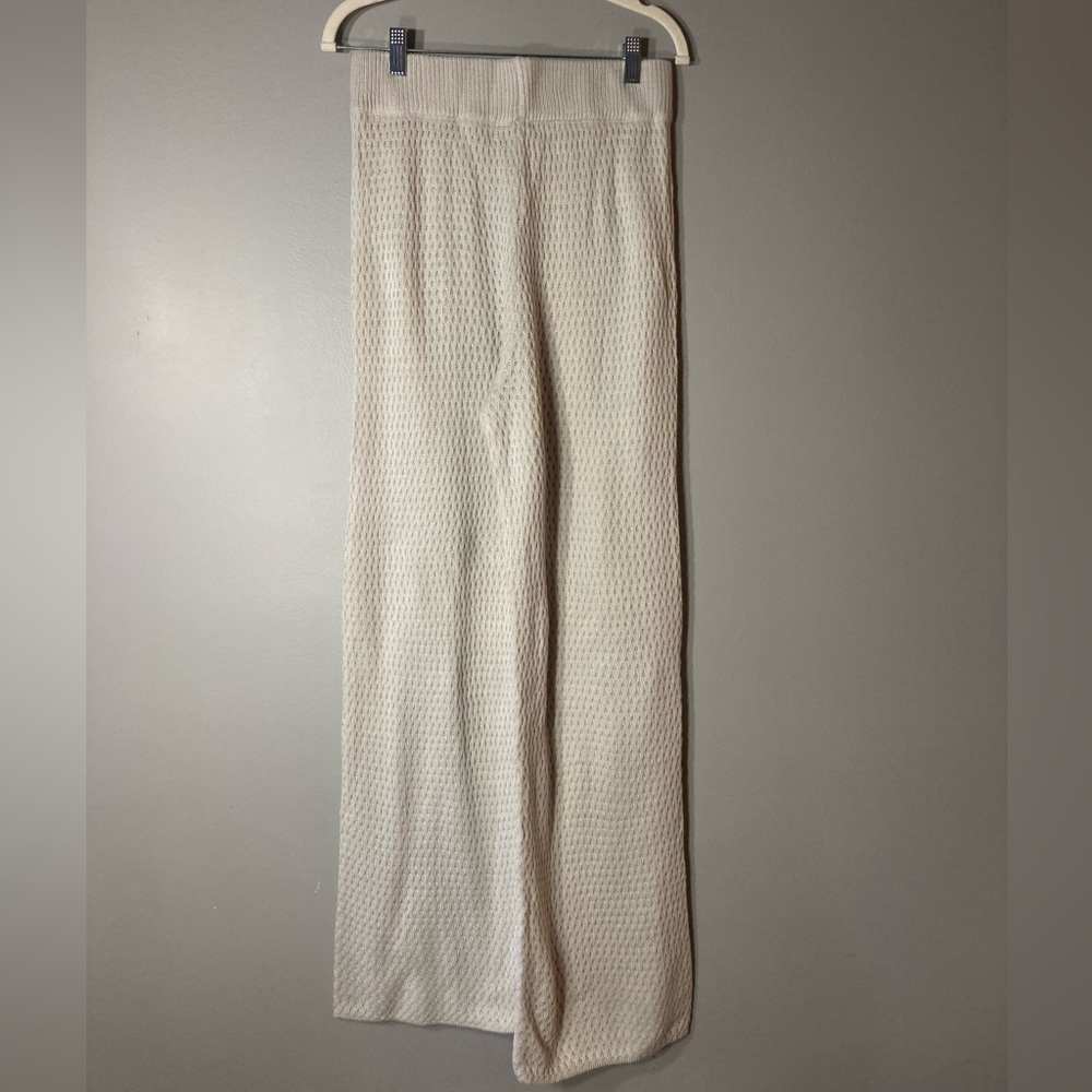 SOLD 🩵Sweater Pants Set Coord Ladies L Beige Cozy Warm Loungewear Crewneck Top - Picture 5 of 10